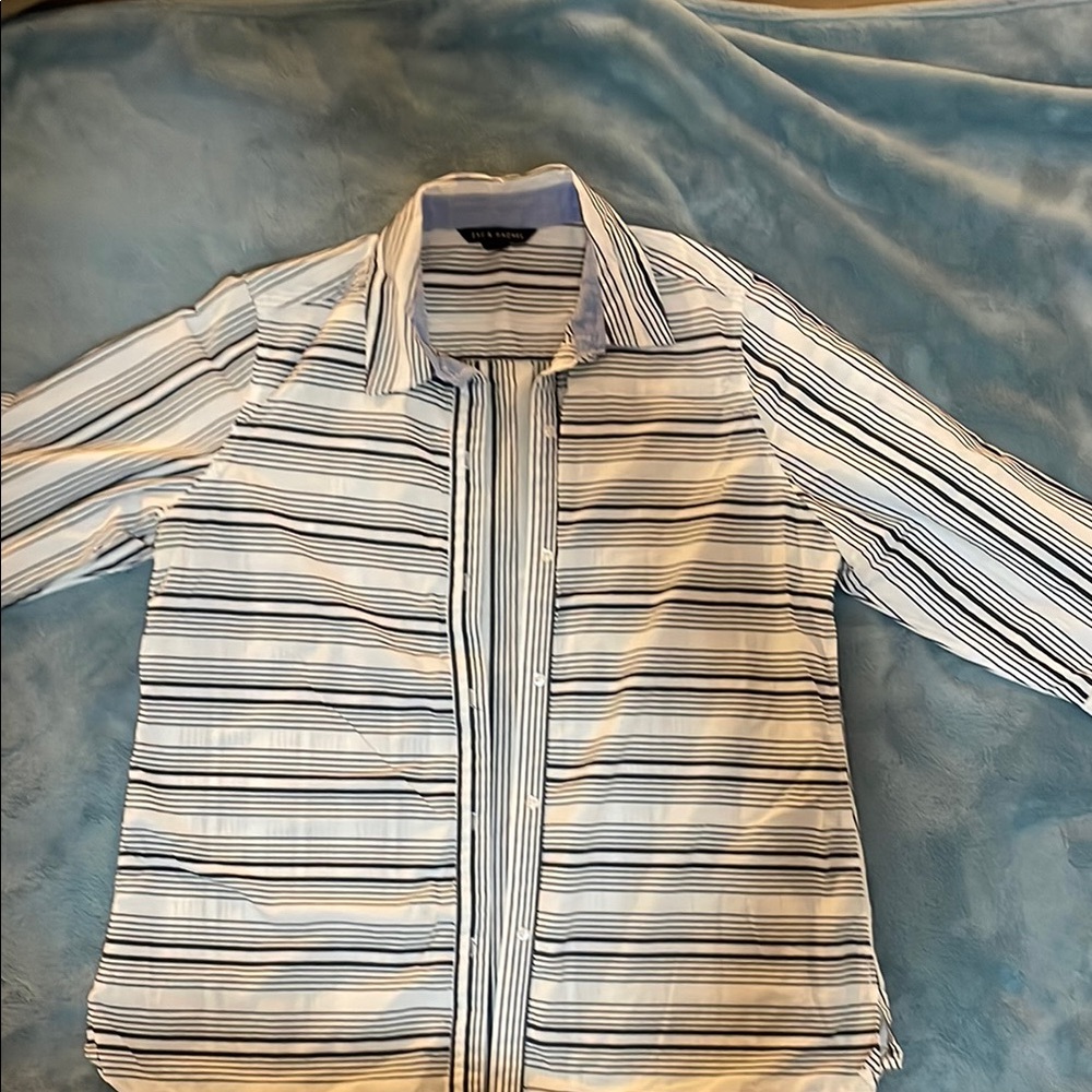 Zac & Rachel Black and White Lightweight Shirt Jacket